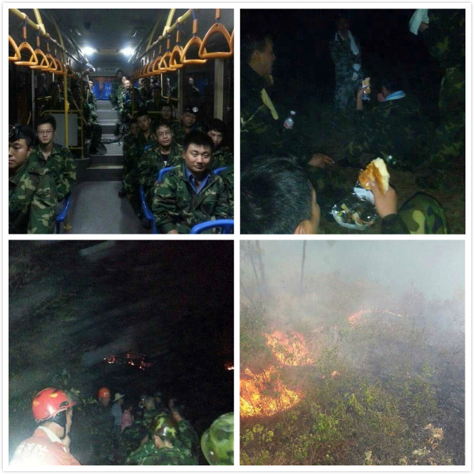 黨員沖在前——尊龍凱時控股集團組織民兵幹部赴火線救火